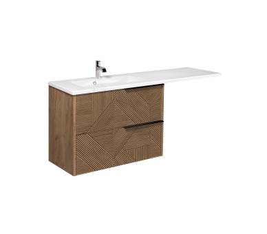 Тумба в ванную подвесная MDD Cubic 80-A с умывальником Adam 140 L