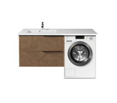 Тумба у ванну підвісна MDD Cubic 80-A з умивальником Adam 140 L