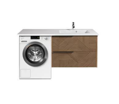 Тумба у ванну підвісна MDD Cubic 80-A з умивальником Adam 140 R