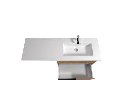 Тумба в ванную подвесная MDD Cubic 80-A с умывальником Adam 140 R