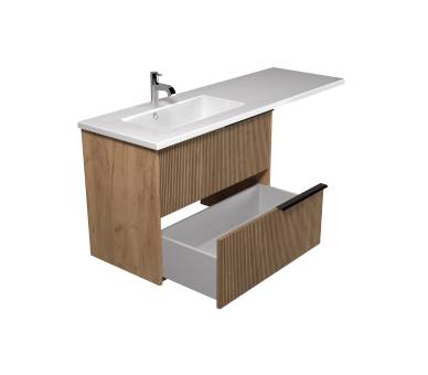 Тумба в ванную подвесная MDD Grace 80-A с умывальником Adam 140 L