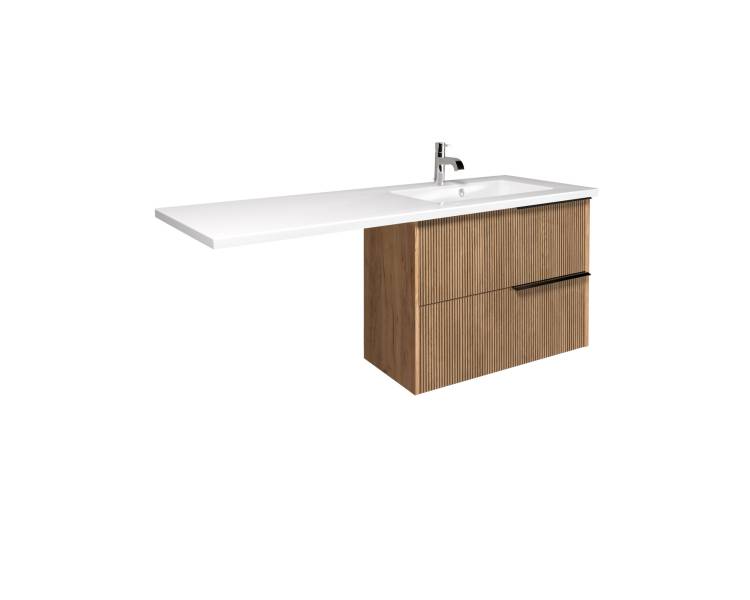 Тумба в ванную подвесная MDD Grace 80-A с умывальником Adam 140 R