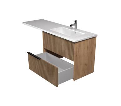 Тумба в ванную подвесная MDD Grace 80-A с умывальником Adam 140 R