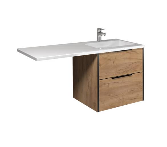 Тумба в ванную подвесная MDD Line Craft 60 с умывальником Adam 120 L