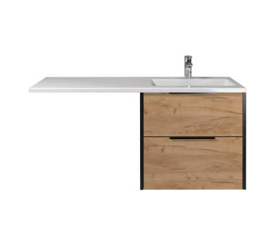 Тумба в ванную подвесная MDD Line Craft 60 с умывальником Adam 120 L