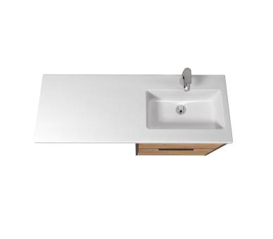 Тумба в ванную подвесная MDD Line Craft 60 с умывальником Adam 120 L