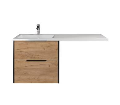 Тумба в ванную подвесная MDD Line Craft 60 с умывальником Adam 120 R