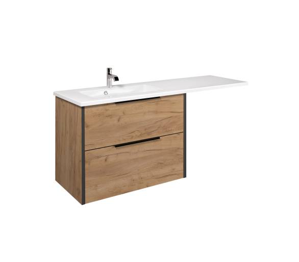 Тумба в ванную подвесная MDD Line Craft 80 с умывальником Adam 140 L