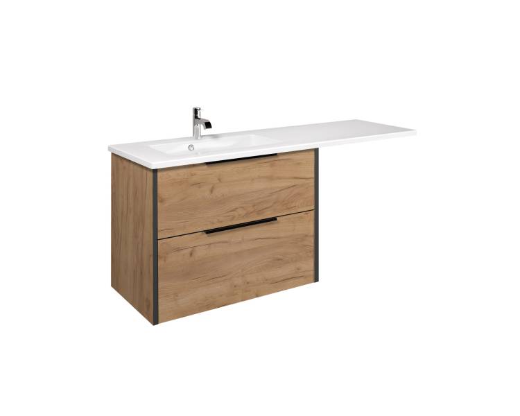 Тумба в ванную подвесная MDD Line Craft 80 с умывальником Adam 140 L