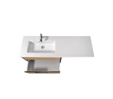 Тумба у ванну підвісна MDD Line Craft 80 з умивальником Adam 140 L