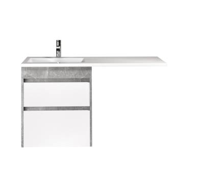 Тумба в ванную универсальная MDD Polo Loft 60-U с умывальником Adam 120 L