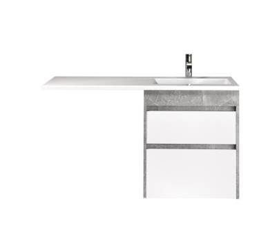 Тумба в ванную универсальная MDD Polo Loft 60-U с умывальником Adam 120 R