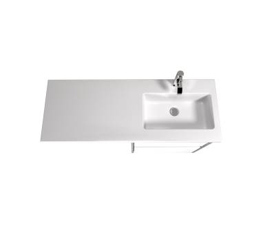 Тумба в ванную универсальная MDD Polo Loft 60-U с умывальником Adam 120 R