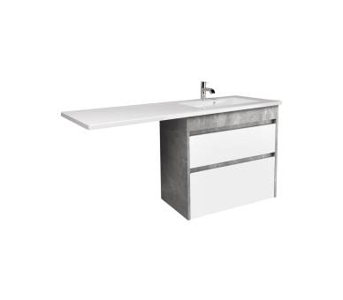 Тумба в ванную универсальная MDD Polo Loft 80-U с умывальником Adam 140 R