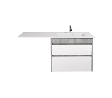 Тумба в ванную универсальная MDD Polo Loft 80-U с умывальником Adam 140 R