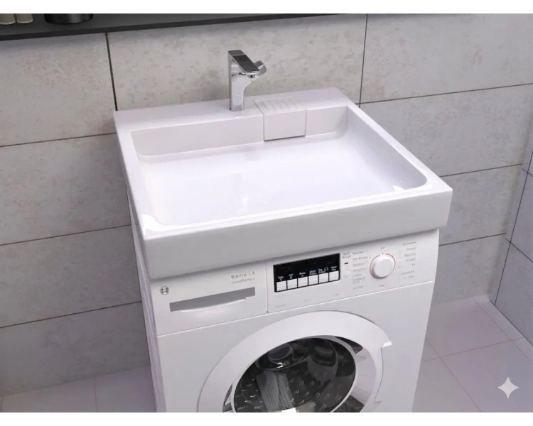 Акриловый умывальник на стиральную машину Redokss San DEYMOS NEW 60х50х9,5