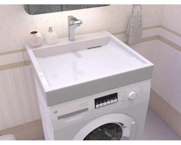 Акриловый умывальник на стиральную машину Redokss San FOBOS NEW 60x55x9,5