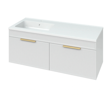 Тумба в ванную подвесная Mirater Adele 120 L/R Белая