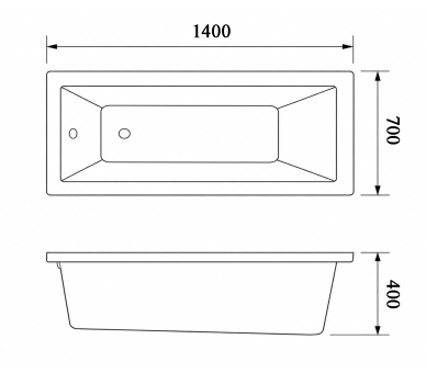 Ванна 140х70 KO&PO 4077