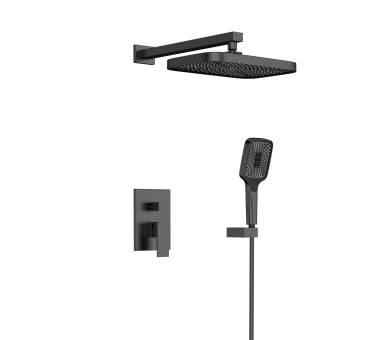 Душова система прихована 2 спож. Qtap Aquarius Black Matt