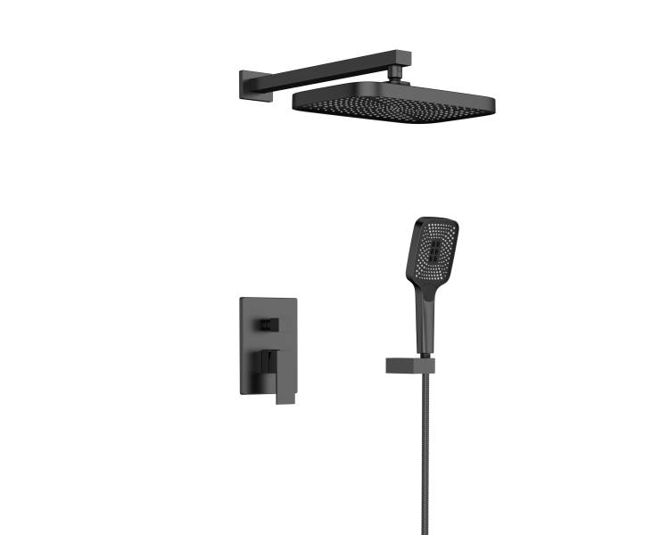 Душова система прихована 2 спож. Qtap Aquarius Black Matt