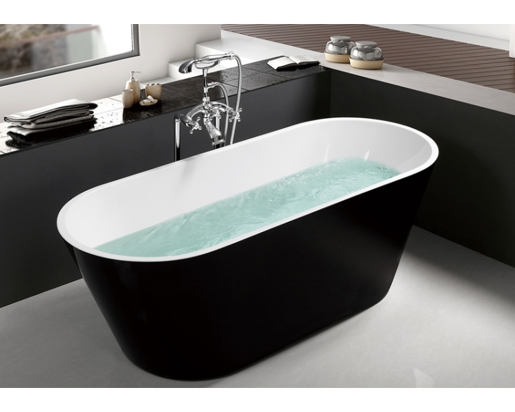 Окремостояча акрилова ванна Atlantis C-3004 Black 170x75