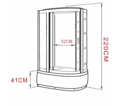Душевой бокс Atlantis AKL 120P XL ECO R 120x80 глубокий поддон