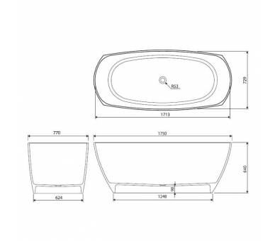 Окремо стоїть ванна Fancy Marble Альберта
