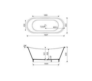 Окремо стоїть ванна Fancy Marble Ньютоні
